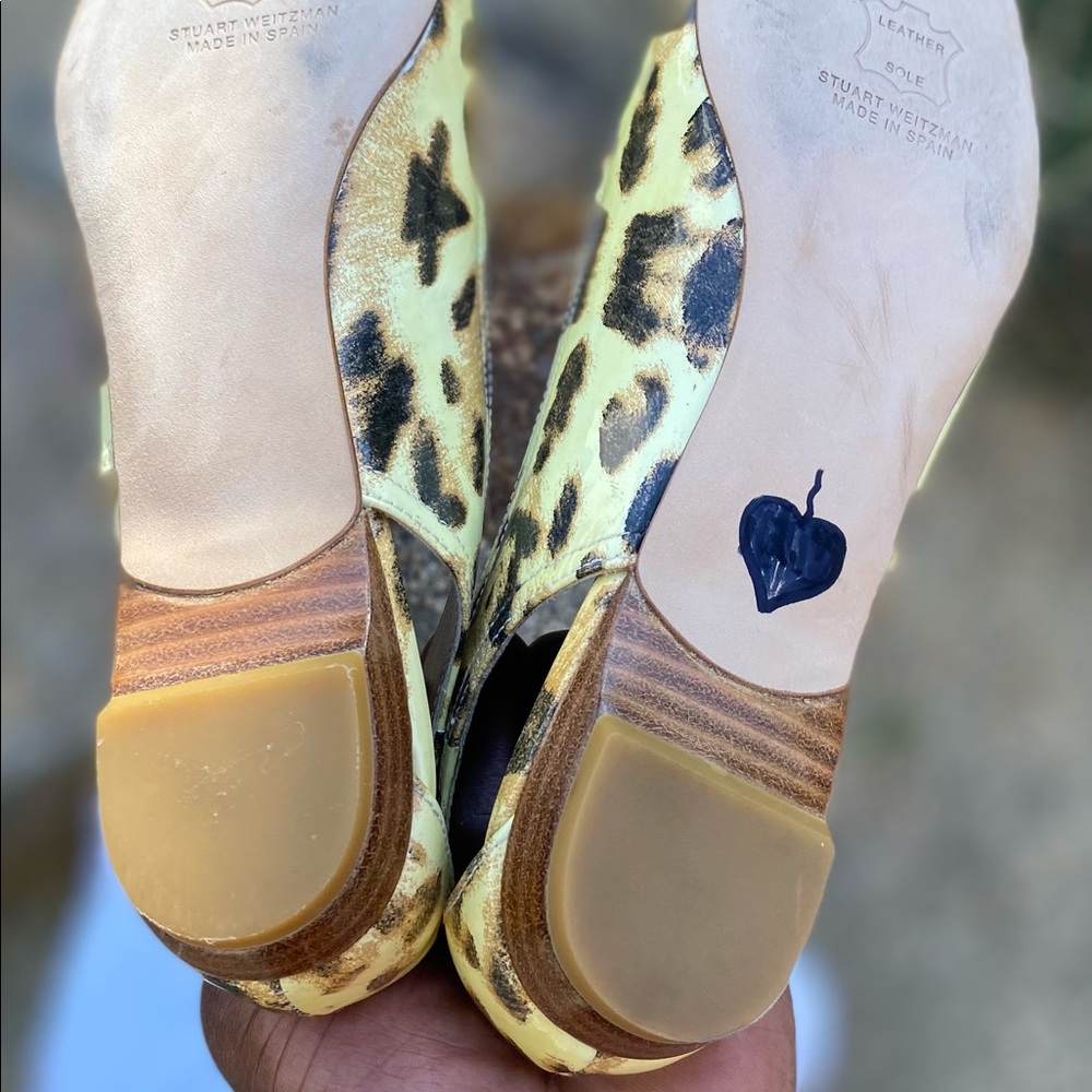 NW Stuart Weitzman 💯 🇪🇸 Leather Open toe Flats, Sz 7 - Picture 9 of 11